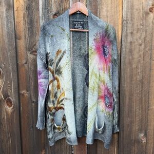 AVANT TOI EVE LAKE FLOWER CASHMERE Cardigan SWEATER SIZE Small